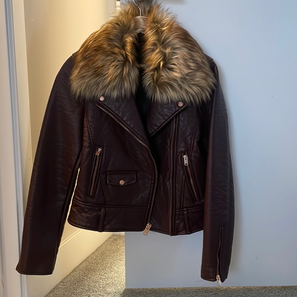 Marc New York - Andrew Marc Faux Leather Moto Jacket
